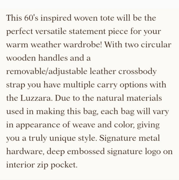 NWT PATRICIA NASH WOVEN STRAW TOTE BAG // CROSS BODY BAG WITH LEATHER STRAP - Picture 16 of 16